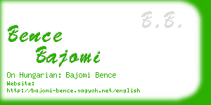 bence bajomi business card